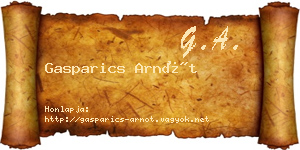 Gasparics Arnót névjegykártya